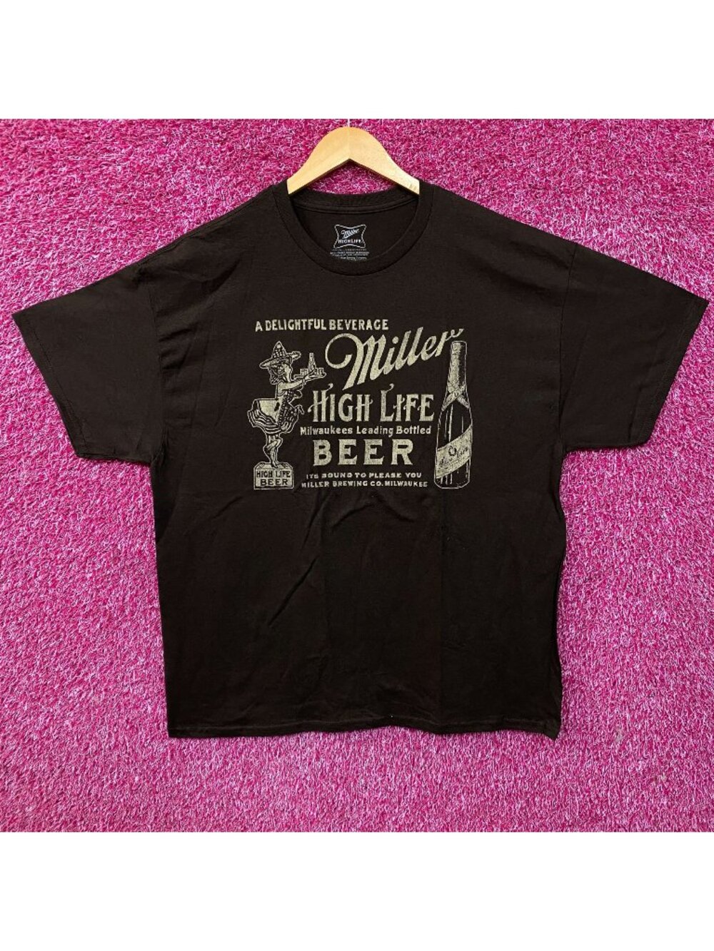 Miller High Life "A Delightful Beverage" Graphic T-Shirt XL